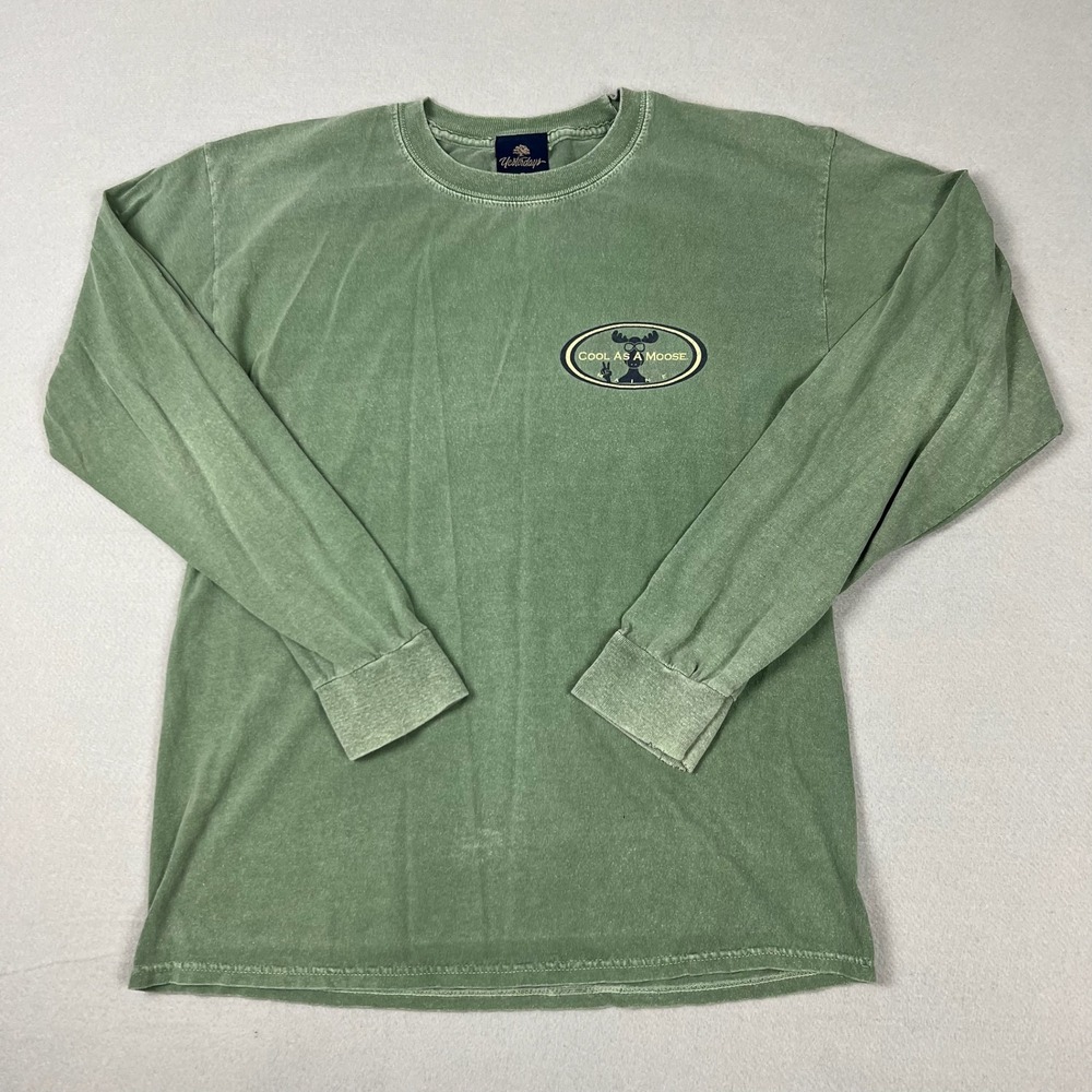 Vintage Yesterdays Men's Small Green Cool As A Moose Maine Graphic T-Shirt 2006